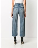 faded straight-leg jeans