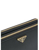 double-zip fastening crossbody bag