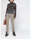 turtle neck striped knit sweater