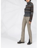 turtle neck striped knit sweater