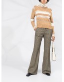 turtle neck striped knit jumper