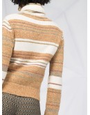 turtle neck striped knit jumper