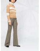 turtle neck striped knit jumper