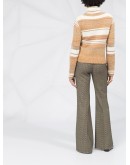 turtle neck striped knit jumper