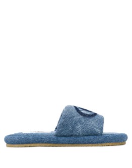 logo-embroidered slides