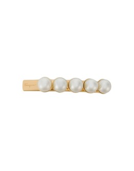 engraved logo embellished hair clip