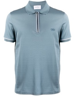 Gancini zipped polo shirt