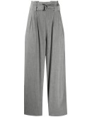 high-waisted belted trousers