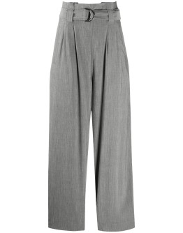 high-waisted belted trousers
