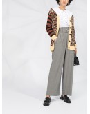 high-waisted belted trousers