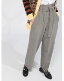 high-waisted belted trousers