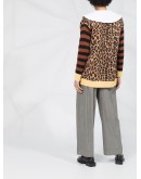 high-waisted belted trousers