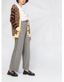 high-waisted belted trousers