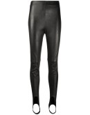high-waisted strap-detail leggings