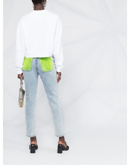 logo-print cropped cotton sweatshirt