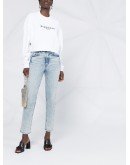 logo-print cropped cotton sweatshirt