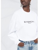 logo-print cropped cotton sweatshirt