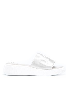 Mara embossed logo wedge slides