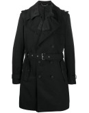 double layer belted trench coat
