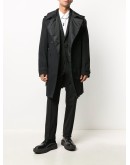 double layer belted trench coat