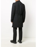 double layer belted trench coat