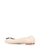 Multi-Logo elastic ballet flats