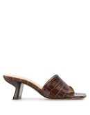 Lily crocodile embossed mules