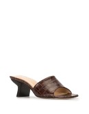 Lily crocodile embossed mules