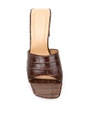 Lily crocodile embossed mules