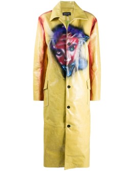 Monsterz single-breasted leather coat
