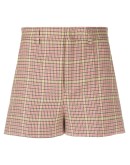 check print shorts