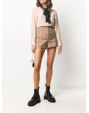 check print shorts