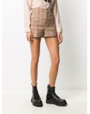 check print shorts