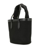 buckled strap bucket bag