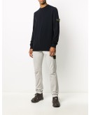 crew neck logo patch sweater