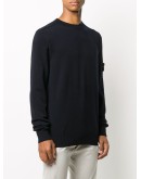 crew neck logo patch sweater