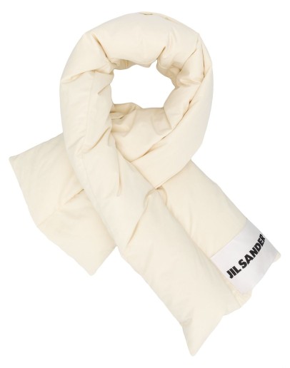 padded logo patch scarf