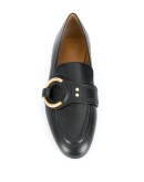 ring-detail leather loafers