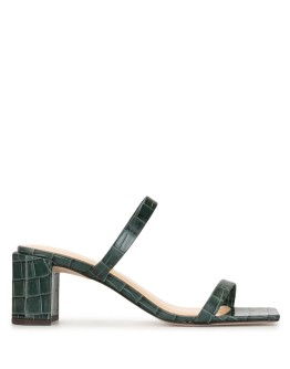 Tanya crocodile embossed mules