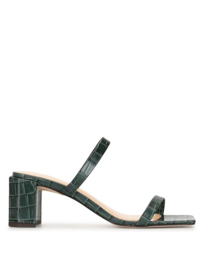 Tanya crocodile embossed mules