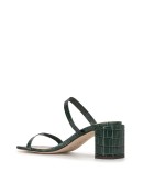 Tanya crocodile embossed mules