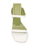 double-strap block heel mules