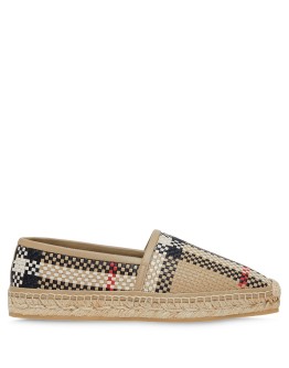 check-print latticed espadrilles