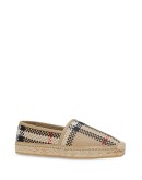check-print latticed espadrilles