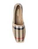 check-print latticed espadrilles