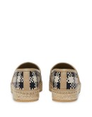 check-print latticed espadrilles