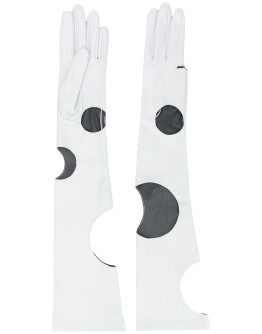 geometric print gloves