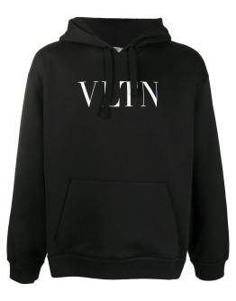 VLTN logo print hoodie