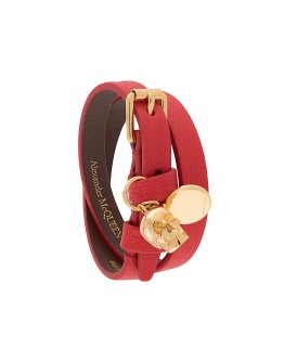 double-wrap skull detail bracelet