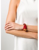 double-wrap skull detail bracelet